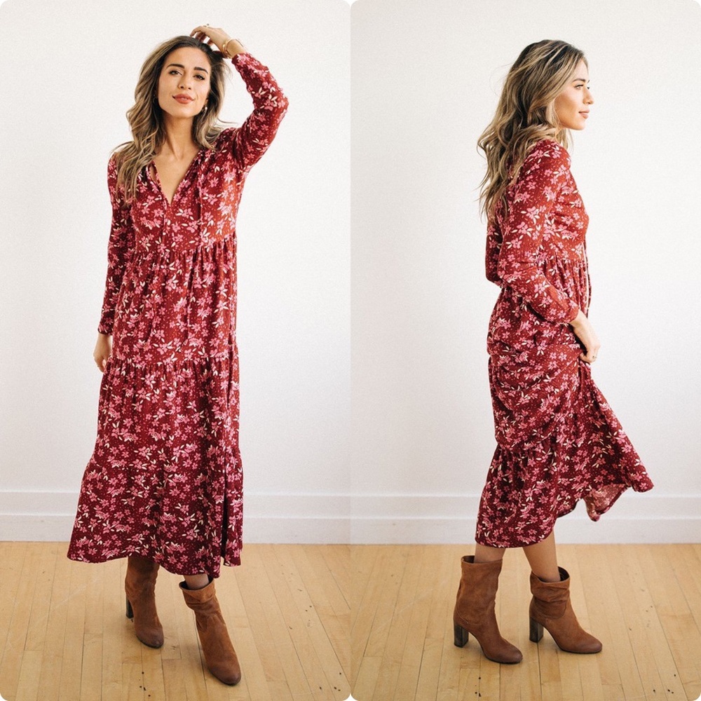 Free People Tiers Of Joy Midi Dress - Picture 2 of 4